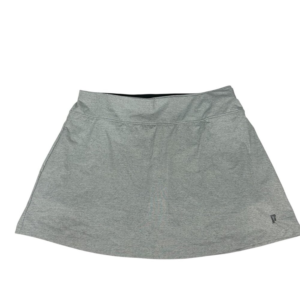 Prince Womens Athletic Skort With Built-In Shorts Medium Gray Polyester/Spandex